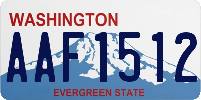 WA license plate AAF1512