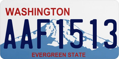 WA license plate AAF1513