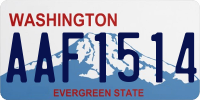 WA license plate AAF1514
