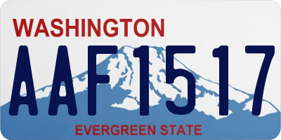 WA license plate AAF1517