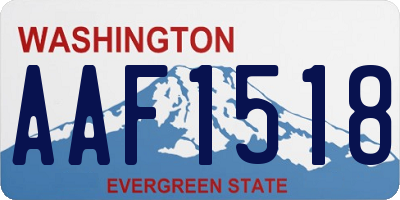 WA license plate AAF1518