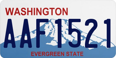 WA license plate AAF1521