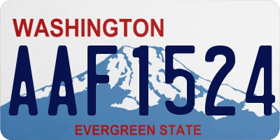 WA license plate AAF1524