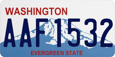 WA license plate AAF1532