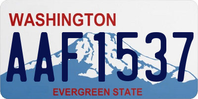 WA license plate AAF1537