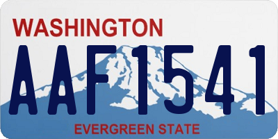 WA license plate AAF1541