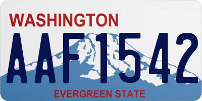 WA license plate AAF1542