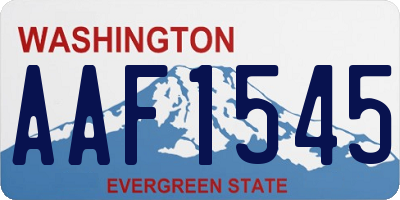 WA license plate AAF1545