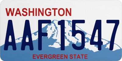 WA license plate AAF1547