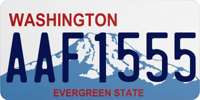 WA license plate AAF1555