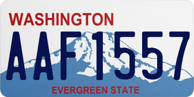 WA license plate AAF1557