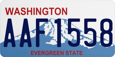 WA license plate AAF1558