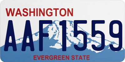 WA license plate AAF1559
