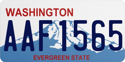 WA license plate AAF1565