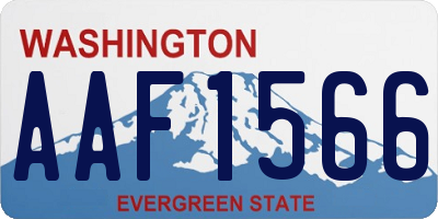 WA license plate AAF1566