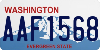 WA license plate AAF1568