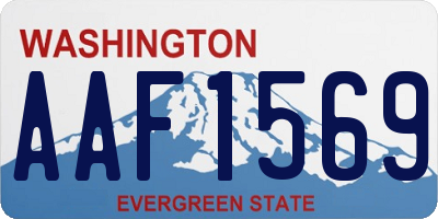 WA license plate AAF1569