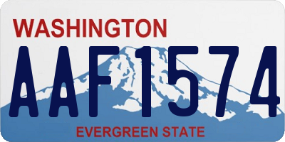 WA license plate AAF1574