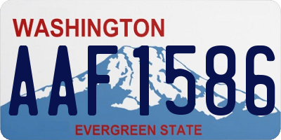 WA license plate AAF1586