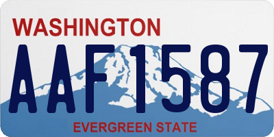 WA license plate AAF1587