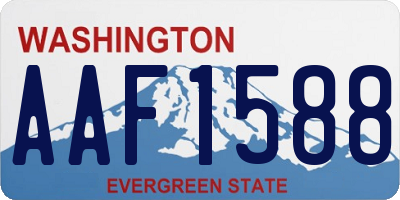 WA license plate AAF1588