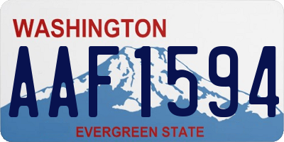 WA license plate AAF1594