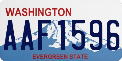 WA license plate AAF1596