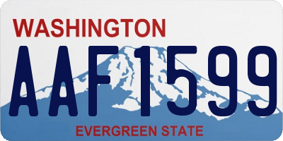 WA license plate AAF1599