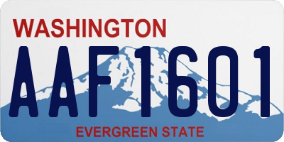 WA license plate AAF1601