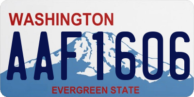WA license plate AAF1606