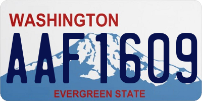WA license plate AAF1609