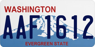 WA license plate AAF1612
