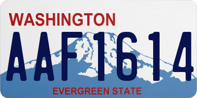 WA license plate AAF1614