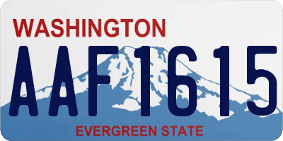 WA license plate AAF1615