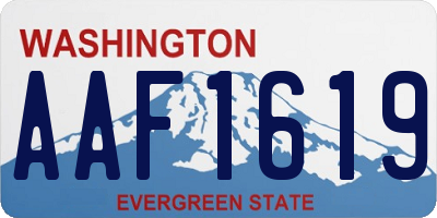 WA license plate AAF1619