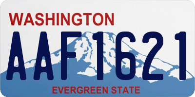WA license plate AAF1621