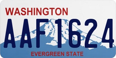 WA license plate AAF1624