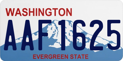 WA license plate AAF1625