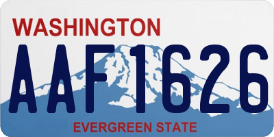 WA license plate AAF1626
