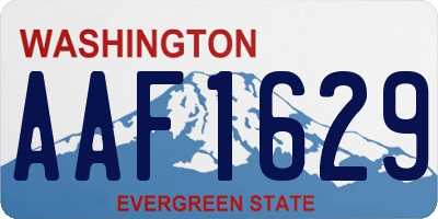 WA license plate AAF1629