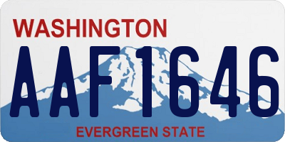 WA license plate AAF1646