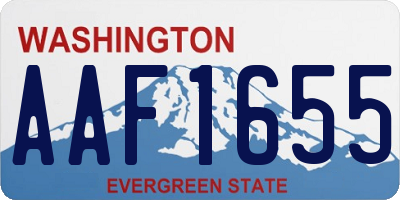 WA license plate AAF1655