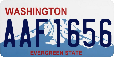 WA license plate AAF1656