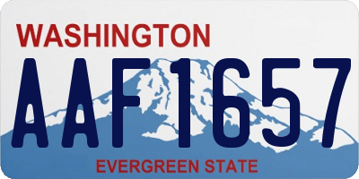 WA license plate AAF1657