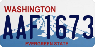 WA license plate AAF1673