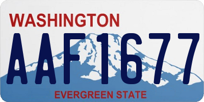 WA license plate AAF1677