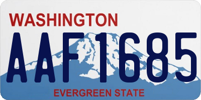 WA license plate AAF1685