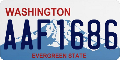 WA license plate AAF1686