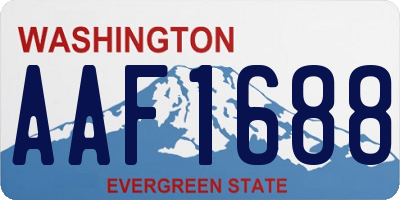 WA license plate AAF1688