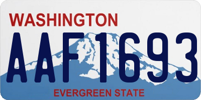 WA license plate AAF1693